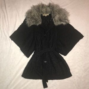 LOFT Fur-collared Sweater